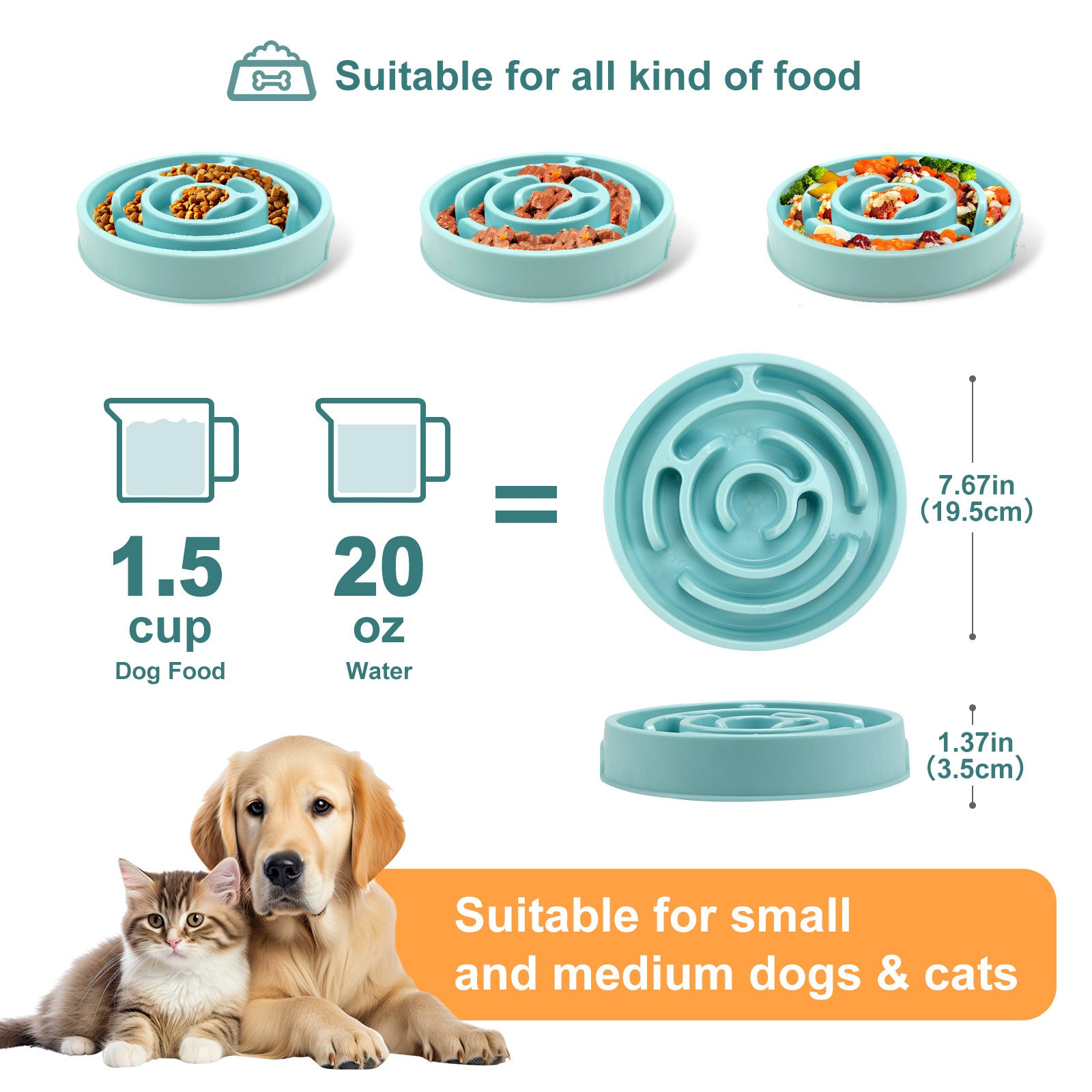 Fun Silicone Slow Feeder Anti-Choke Puzzle Bowl for Happy, Healthy Pups
