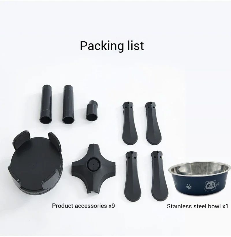 Adjustable Raised No-Slip Dog Bowl for Medium & Large Dogs
