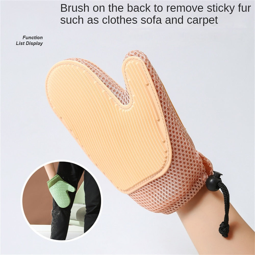 Gentle Grooming Glove Dog & Cat – Shed Pet Hair with Ease