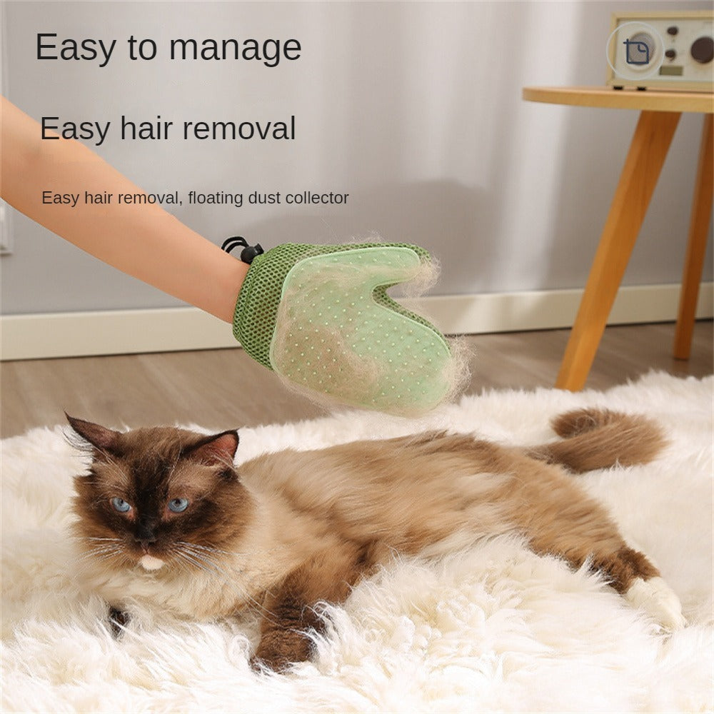 Gentle Grooming Glove Dog & Cat – Shed Pet Hair with Ease