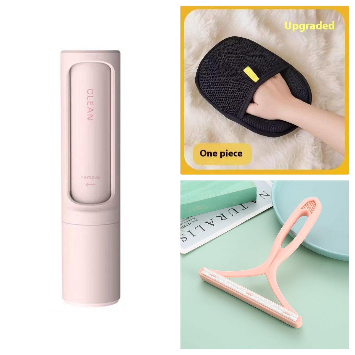 Fur-Free Friend: 2_1 Reusable Pet Hair Remover Brush