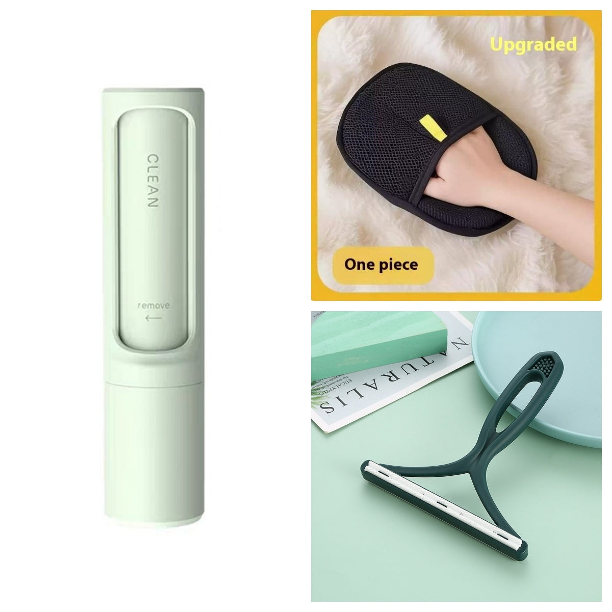 Fur-Free Friend: 2_1 Reusable Pet Hair Remover Brush