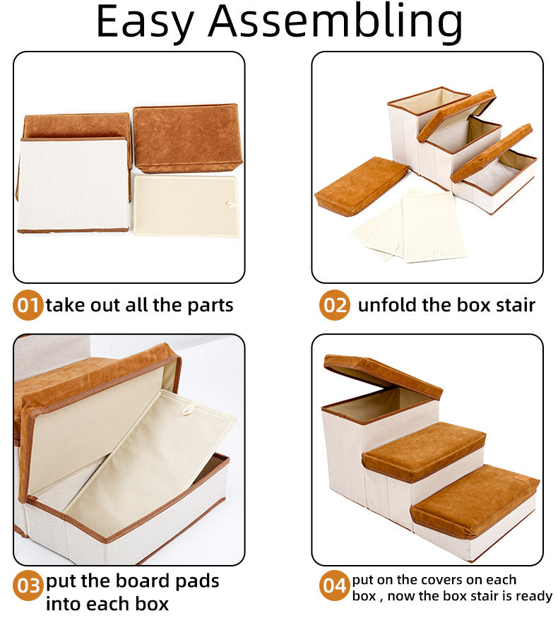Foldable Dog Steps – Help Your Dog Reach Beds & Sofas