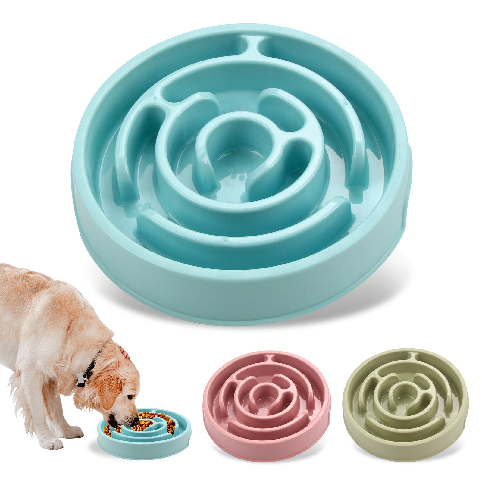 Fun Silicone Slow Feeder Anti-Choke Puzzle Bowl for Happy, Healthy Pups