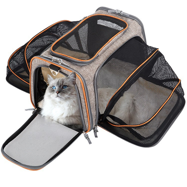 Expandable Pet Travel Bag – Safe, Cozy & Airline Approved!
