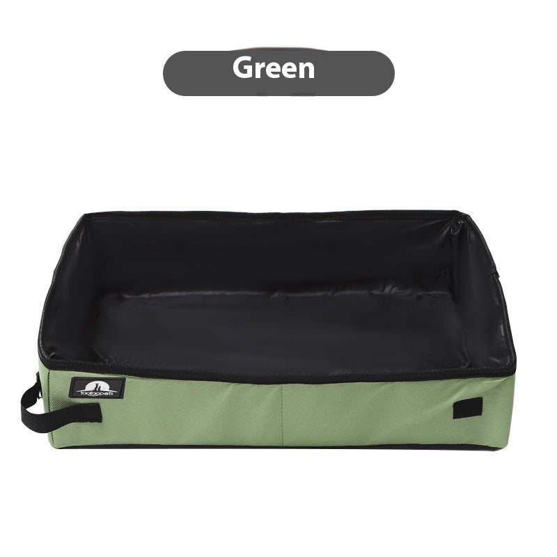 Foldable Waterproof Litter Box – Travel-Ready & Easy Clean!